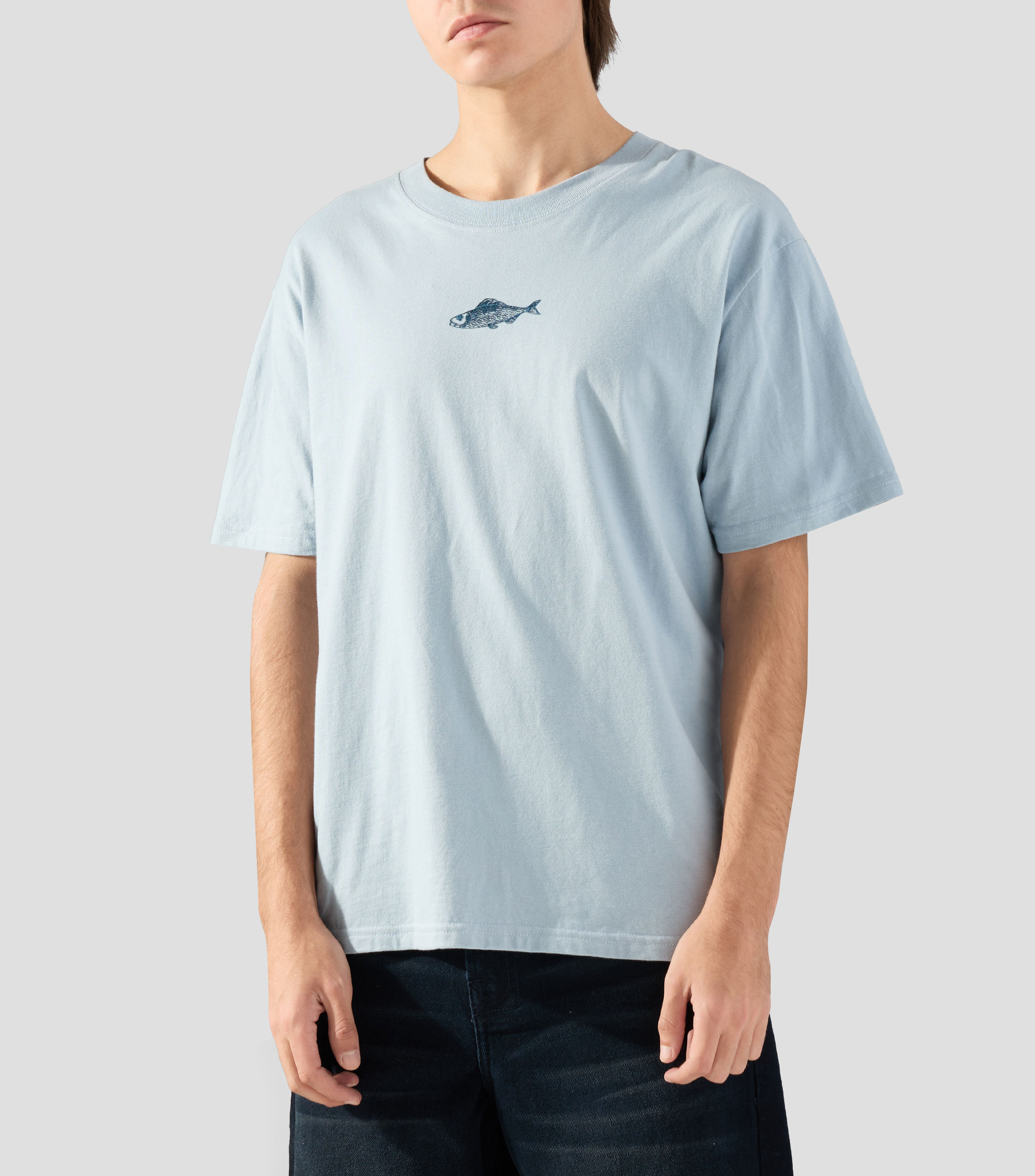 Playera cuello redondo manga corta lisa Hombre